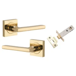 Baltimore Lever Square Rose Passage Kit Polished Brass by Iver, a Door Hardware for sale on Style Sourcebook
