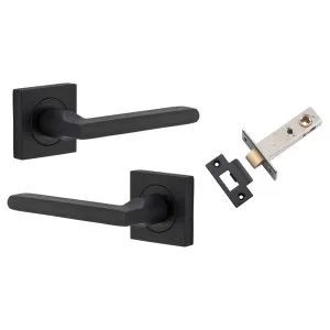 Baltimore Lever Square Rose Passage Kit Matt Black by Iver, a Door Hardware for sale on Style Sourcebook