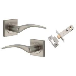 Oxford Lever Square Rose Passage Kit Satin Nickel by Iver, a Door Hardware for sale on Style Sourcebook