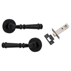 Verona Lever Round Rose Passage Kit Matt Black by Iver, a Door Hardware for sale on Style Sourcebook