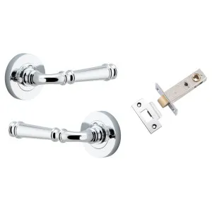 Verona Lever Round Rose (Inbuilt Privacy) Polished Chrome by Iver, a Door Hardware for sale on Style Sourcebook