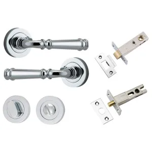 Verona Lever Round Rose Privacy Kit w Separate Privacy Turn Polished Chrome by Iver, a Door Hardware for sale on Style Sourcebook