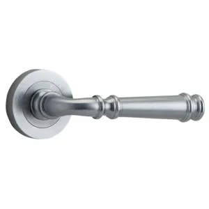 Verona Lever Round Rose Brushed Chrome by Iver, a Door Hardware for sale on Style Sourcebook