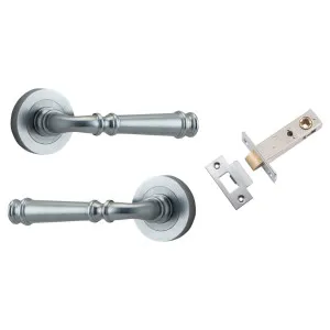 Verona Lever Round Rose Passage Kit Brushed Chrome by Iver, a Door Hardware for sale on Style Sourcebook