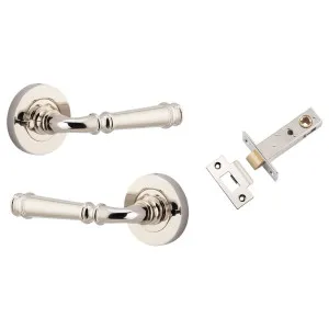 Verona Lever Round Rose (Inbuilt Privacy) Polished Nickel by Iver, a Door Hardware for sale on Style Sourcebook