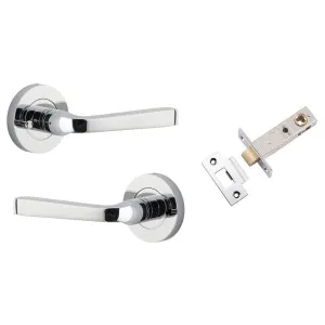 Annecy Lever Round Rose (Inbuilt Privacy) Polished Chrome by Iver, a Door Hardware for sale on Style Sourcebook