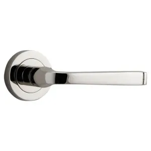 Annecy Lever - Round Rose Polished Nickel by Iver, a Door Hardware for sale on Style Sourcebook