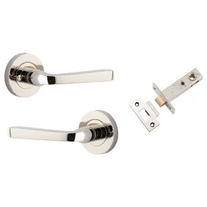Annecy Lever Round Rose (Inbuilt Privacy) Polished Nickel by Iver, a Door Hardware for sale on Style Sourcebook