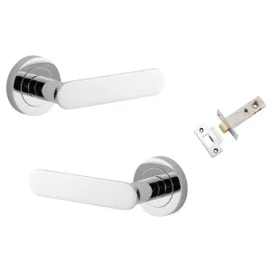 Bronte Lever Round Rose Passage Kit Polished Chrome by Iver, a Door Hardware for sale on Style Sourcebook