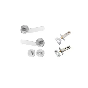 Bronte Lever Round Rose Privacy Kit w Separate Privacy Turn Brushed Chrome by Iver, a Door Hardware for sale on Style Sourcebook