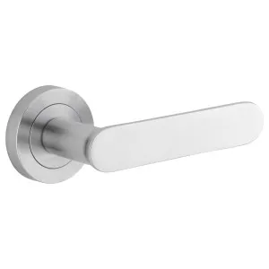 Bronte Lever Brushed Chrome Round Rose by Iver, a Door Hardware for sale on Style Sourcebook