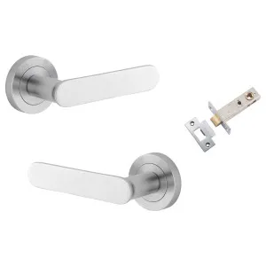 Bronte Lever Round Rose Passage Kit Brushed Chrome by Iver, a Door Hardware for sale on Style Sourcebook