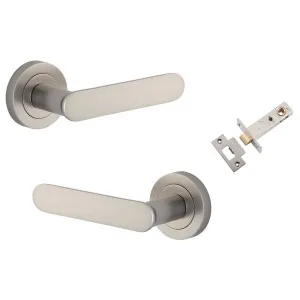Bronte Lever Round Rose Passage Kit Satin Nickel by Iver, a Door Hardware for sale on Style Sourcebook