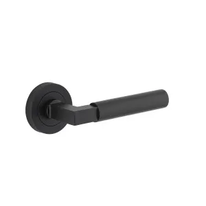 Berlin Lever Matt Black Round Rose by Iver, a Door Hardware for sale on Style Sourcebook