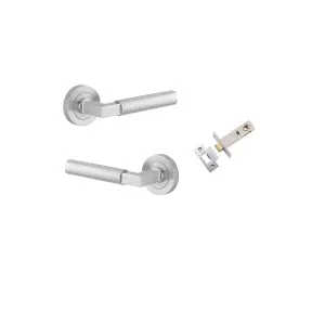 Berlin Lever Round Rose Passage Kit Brushed Chrome by Iver, a Door Hardware for sale on Style Sourcebook