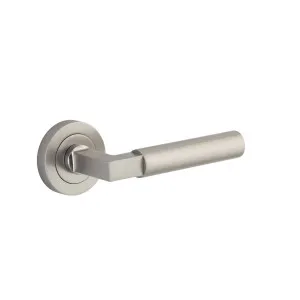 Berlin Lever Satin Nickel Round Rose by Iver, a Door Hardware for sale on Style Sourcebook