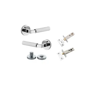 Brunswick Lever Round Rose Privacy Kit Polished Chrome by Iver, a Door Hardware for sale on Style Sourcebook