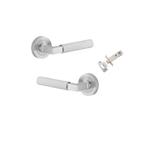 Brunswick Lever Round Rose Passage Kit Brushed Chrome by Iver, a Door Hardware for sale on Style Sourcebook