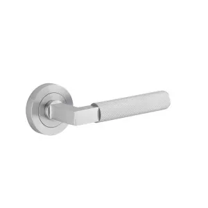 Brunswick Lever Brushed Chrome Round Rose by Iver, a Door Hardware for sale on Style Sourcebook