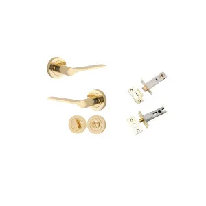 Como Lever Round Rose Privacy Kit Polished Brass by Iver, a Door Hardware for sale on Style Sourcebook