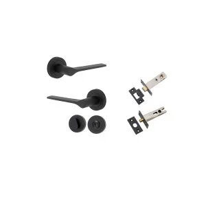 Como Lever Round Rose Privacy Kit Matt Black by Iver, a Door Hardware for sale on Style Sourcebook