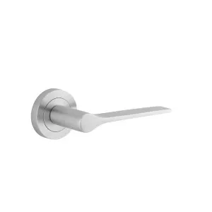 Como Lever Brushed Chrome Round Rose by Iver, a Door Hardware for sale on Style Sourcebook