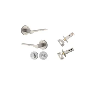 Como Lever Round Rose Privacy Kit Satin Nickel by Iver, a Door Hardware for sale on Style Sourcebook
