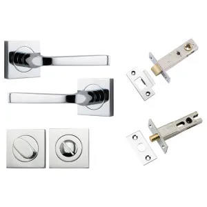 Annecy Lever Square Rose Privacy Kit w Separate Privacy Turn Polished Chrome by Iver, a Door Hardware for sale on Style Sourcebook