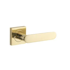 Bronte Lever Square Rose Privacy Kit (Inbuilt Privacy) Polished Brass by Iver, a Door Hardware for sale on Style Sourcebook