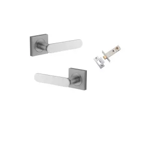 Bronte Lever Square Rose Passage Kit Brushed Chrome by Iver, a Door Hardware for sale on Style Sourcebook