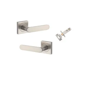 Bronte Lever Square Rose Passage Kit Satin Nickel by Iver, a Door Hardware for sale on Style Sourcebook