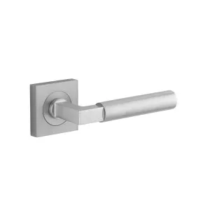 Berlin Lever Brushed Chrome Square Rose by Iver, a Door Hardware for sale on Style Sourcebook