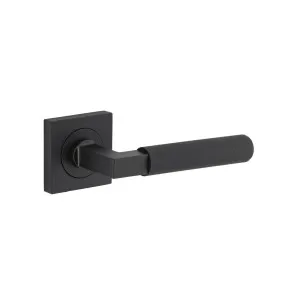 Brunswick Lever Matt Black Square Rose by Iver, a Door Hardware for sale on Style Sourcebook
