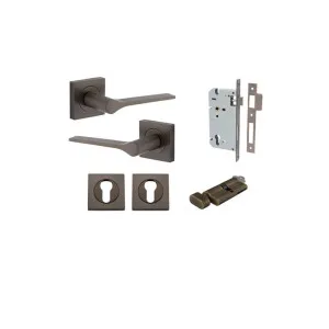 Como Lever Square Rose Entrance Kit w High Security Lock Signature Brass by Iver, a Door Hardware for sale on Style Sourcebook