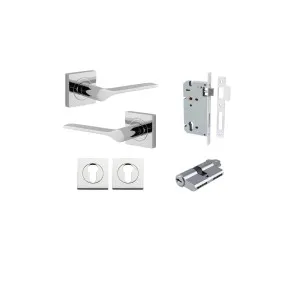 Como Lever Square Rose Entrance Kit w High Security Lock Polished Chrome by Iver, a Door Hardware for sale on Style Sourcebook