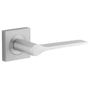 Como Lever Brushed Chrome Square Rose by Iver, a Door Hardware for sale on Style Sourcebook