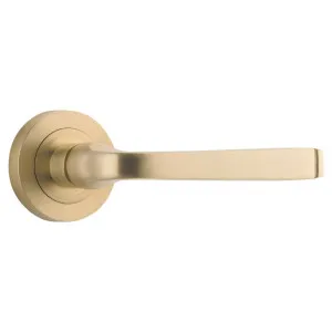 Annecy Round Rose Lever, Brushed Brass by Iver, a Door Hardware for sale on Style Sourcebook