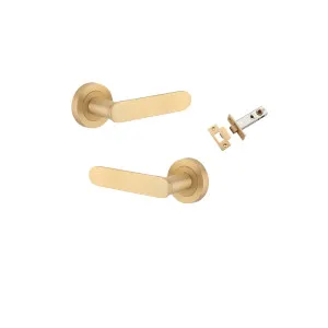 Bronte Lever Round Rose Passage Kit Brushed Brass by Iver, a Door Hardware for sale on Style Sourcebook