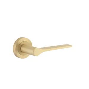 Como Lever Brushed Brass Round Rose by Iver, a Door Hardware for sale on Style Sourcebook