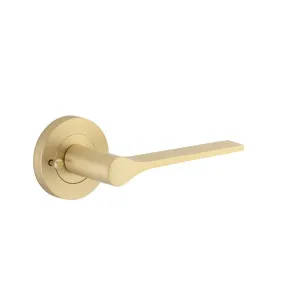 Como Lever Round Rose Privacy Kit (Inbuilt Privacy) Brushed Brass by Iver, a Door Hardware for sale on Style Sourcebook