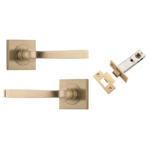 Annecy Lever Square Rose Passage Kit Brushed Brass by Iver, a Door Hardware for sale on Style Sourcebook