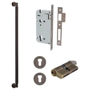 Brunswick Pull Handle 600mm Entrance Kit w Separate High Security Lock Signature Brass by Iver, a Door Hardware for sale on Style Sourcebook
