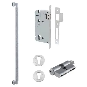 Brunswick Pull Handle 600mm Entrance Kit w Separate High Security Lock Brushed Chrome by Iver, a Door Hardware for sale on Style Sourcebook