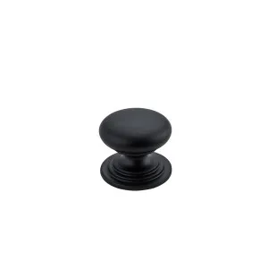 Sarlat Cupboard Knob P27xD32mm Matt Black by Iver, a Cabinet Hardware for sale on Style Sourcebook