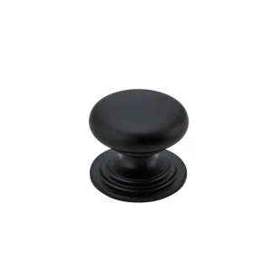 Sarlat Cupboard Knob Matt Black P32Xd38Mm by Iver, a Cabinet Hardware for sale on Style Sourcebook