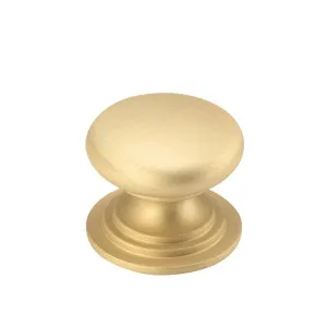 Sarlat Cupboard Knob P27xD32mm Brushed Brass by Iver, a Cabinet Hardware for sale on Style Sourcebook