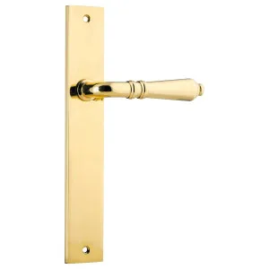 Sarlat Rect. Lever Latch Set, Polished Brass by Iver, a Door Hardware for sale on Style Sourcebook