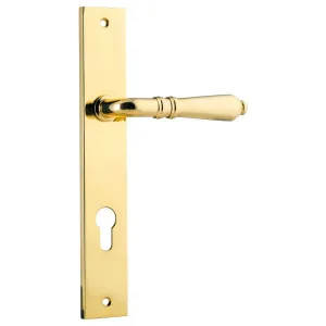 Sarlat Rect. 85mm Euro Lever Set, Polished Brass by Iver, a Door Hardware for sale on Style Sourcebook