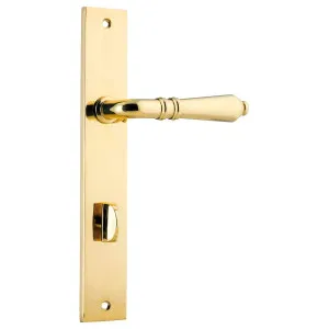 Sarlat Rect. 85mm Privacy Lever Set, Polish Brass by Iver, a Door Hardware for sale on Style Sourcebook