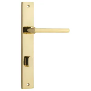 Baltimore Rect Privacy Lever Set, Polished Brass by Iver, a Door Hardware for sale on Style Sourcebook